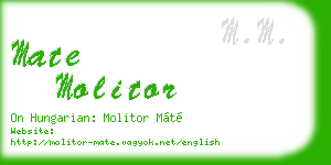 mate molitor business card