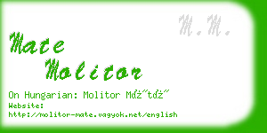 mate molitor business card